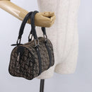 Christian Dior Trotter Canvas Hand Bag Black Silver Auth ka5434A-23