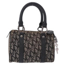 Christian Dior Trotter Canvas Hand Bag Black Silver Auth ka5434A-2