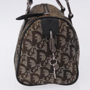 Christian Dior Trotter Canvas Hand Bag Black Silver Auth ka5434A-4