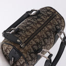 Christian Dior Trotter Canvas Hand Bag Black Silver Auth ka5434A-6