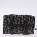 Christian Dior Trotter Canvas Hand Bag Black Silver Auth ka5434A-5