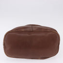 GIVENCHY Hand Bag Leather 2way Brown Gold Tone Auth ka5437-11