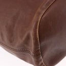 GIVENCHY Hand Bag Leather 2way Brown Gold Tone Auth ka5437-14