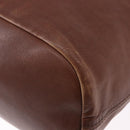GIVENCHY Hand Bag Leather 2way Brown Gold Tone Auth ka5437-15