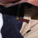 GIVENCHY Hand Bag Leather 2way Brown Gold Tone Auth ka5437-21