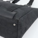Salvatore Ferragamo Gancini Hand Bag Canvas Black Silver Auth ka5438-10