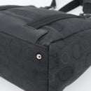 Salvatore Ferragamo Gancini Hand Bag Canvas Black Silver Auth ka5438-12