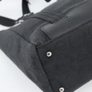 Salvatore Ferragamo Gancini Hand Bag Canvas Black Silver Auth ka5438-13