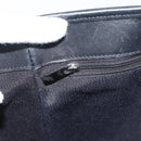 Salvatore Ferragamo Gancini Hand Bag Canvas Black Silver Auth ka5438-19