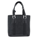 Salvatore Ferragamo Gancini Hand Bag Canvas Black Silver Auth ka5438-2