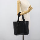 Salvatore Ferragamo Gancini Hand Bag Canvas Black Silver Auth ka5438-22