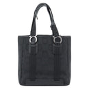 Salvatore Ferragamo Gancini Hand Bag Canvas Black Silver Auth ka5438-3