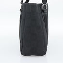 Salvatore Ferragamo Gancini Hand Bag Canvas Black Silver Auth ka5438-4