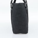 Salvatore Ferragamo Gancini Hand Bag Canvas Black Silver Auth ka5438-5