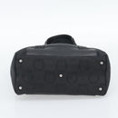 Salvatore Ferragamo Gancini Hand Bag Canvas Black Silver Auth ka5438-9