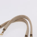 Salvatore Ferragamo Gancini Hand Bag Leather Beige Gold Tone Auth ka5439-9