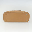 BURBERRY Hand Bag Leather Beige Gold Auth ka544-9