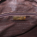 BURBERRY Nova Check Hand Bag PVC Leather 2way Beige Gold Tone Auth ka5442V-17