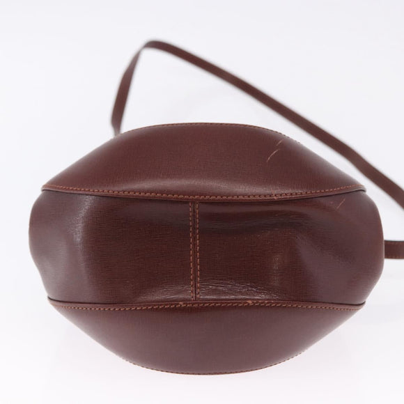 Salvatore Ferragamo Hand Bag Leather 2way Brown Gold Tone Auth ka5445A