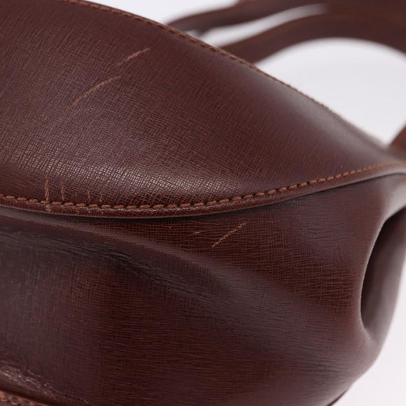 Salvatore Ferragamo Hand Bag Leather 2way Brown Gold Tone Auth ka5445A