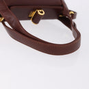 Salvatore Ferragamo Hand Bag Leather 2way Brown Gold Tone Auth ka5445A-7