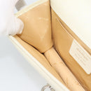Salvatore Ferragamo Gancini Chain Shoulder Bag Leather Ivory Silver Auth ka5446V-18