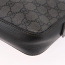 GUCCI GG Supreme Shoulder Bag PVC Leather Gray Silver 699439 Auth ka5448A-11