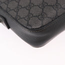 GUCCI GG Supreme Shoulder Bag PVC Leather Gray Silver 699439 Auth ka5448A-12