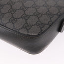 GUCCI GG Supreme Shoulder Bag PVC Leather Gray Silver 699439 Auth ka5448A-13