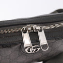 GUCCI GG Supreme Shoulder Bag PVC Leather Gray Silver 699439 Auth ka5448A-14