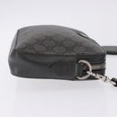 GUCCI GG Supreme Shoulder Bag PVC Leather Gray Silver 699439 Auth ka5448A-4