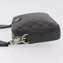 GUCCI GG Supreme Shoulder Bag PVC Leather Gray Silver 699439 Auth ka5448A-5