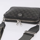 GUCCI GG Supreme Shoulder Bag PVC Leather Gray Silver 699439 Auth ka5448A-6