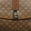 CELINE Macadam Canvas Shoulder Bag PVC Beige Gold Auth ka545-17