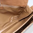 CELINE Macadam Canvas Shoulder Bag PVC Beige Gold Auth ka545-20