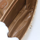 CELINE Macadam Canvas Shoulder Bag PVC Beige Gold Auth ka545-22