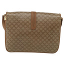 CELINE Macadam Canvas Shoulder Bag PVC Beige Gold Auth ka545-2