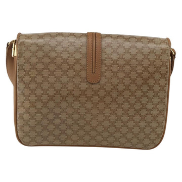 CELINE Macadam Canvas Shoulder Bag PVC Beige Gold Auth ka545 - 0