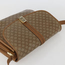 CELINE Macadam Canvas Shoulder Bag PVC Beige Gold Auth ka545-6