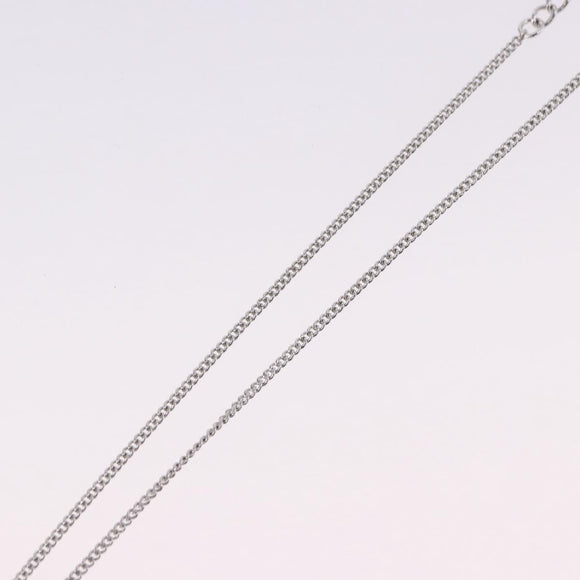 Christian Dior Necklace Metal Silver Auth ka5450