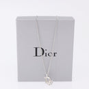 Christian Dior Necklace Metal Silver Auth ka5450-12