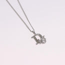 Christian Dior Necklace Metal Silver Auth ka5450-3