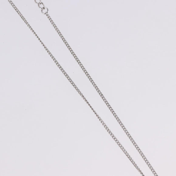 Christian Dior Necklace Metal Silver Auth ka5450