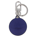 LOUIS VUITTON Porte Cles LV Padded Circle Metal Blue Silver M00744 Auth ka5451-5