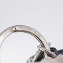 LOUIS VUITTON Porte Cles LV Padded Circle Metal Blue Silver M00744 Auth ka5451-8
