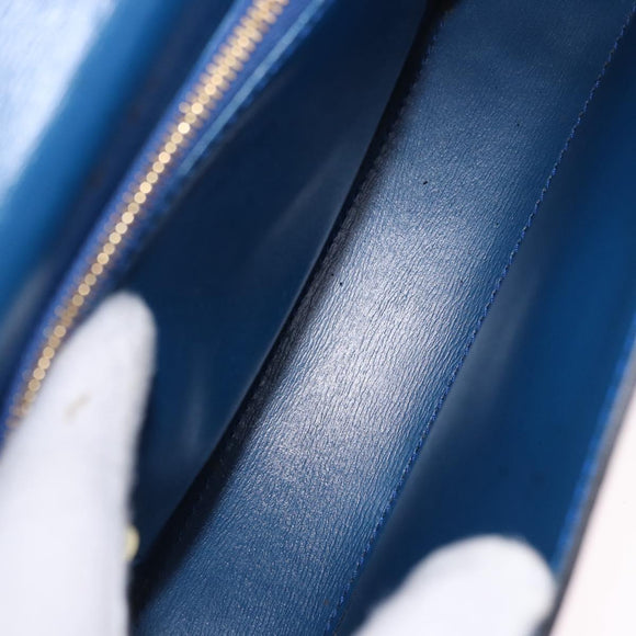 LOUIS VUITTON Epi Malesherbes Hand Bag Blue M52375 LV Auth ka5454