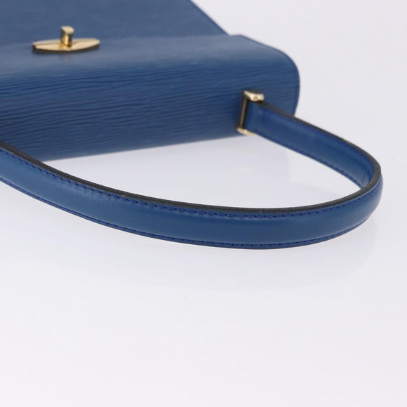 LOUIS VUITTON Epi Malesherbes Hand Bag Blue M52375 LV Auth ka5454
