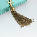 SAINT LAURENT Chain Shoulder Wallet Leather Green Gold Tone 452159 Auth ka5455V-14
