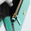 SAINT LAURENT Chain Shoulder Wallet Leather Green Gold Tone 452159 Auth ka5455V-21