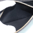 SAINT LAURENT Chain Shoulder Wallet Leather Green Gold Tone 452159 Auth ka5455V-22